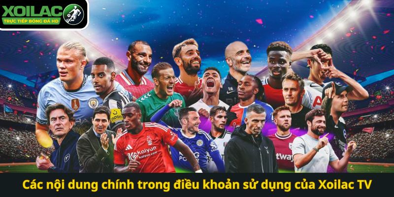 Các nội dung chính trong điều khoản sử dụng của Xoilac TV